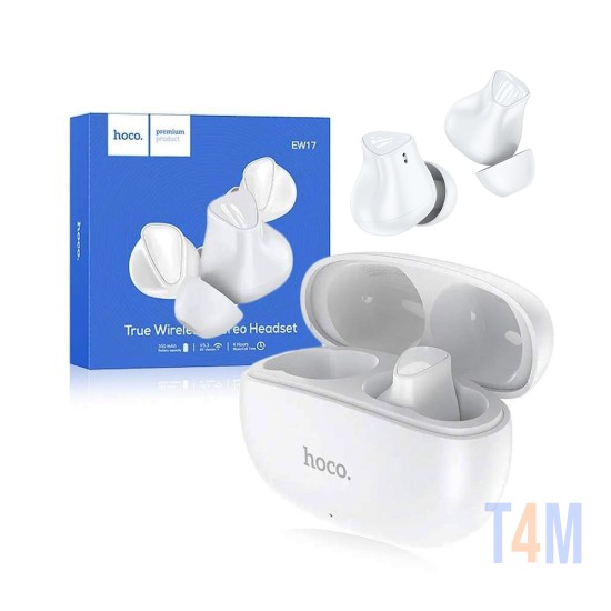 Auriculares Inalámbricos TWS Hoco EW17 Amusement Bluetooth V5.3 Blanco